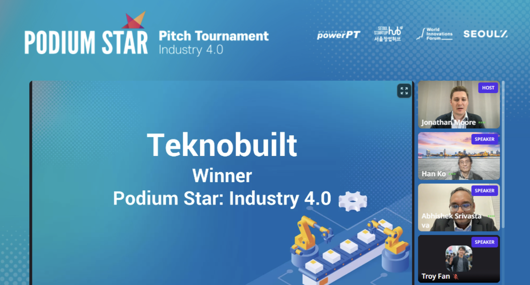 Teknobuilt Wins Podium Star Pitch Tournament Industry 4.0